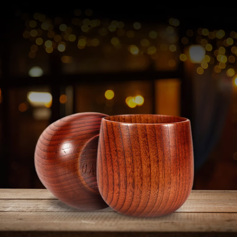 🔥Heißer Verkauf 2026🔥 Handgefertigter, verkohlter Holzbecher – Original Bourbon-Becher aus Holz