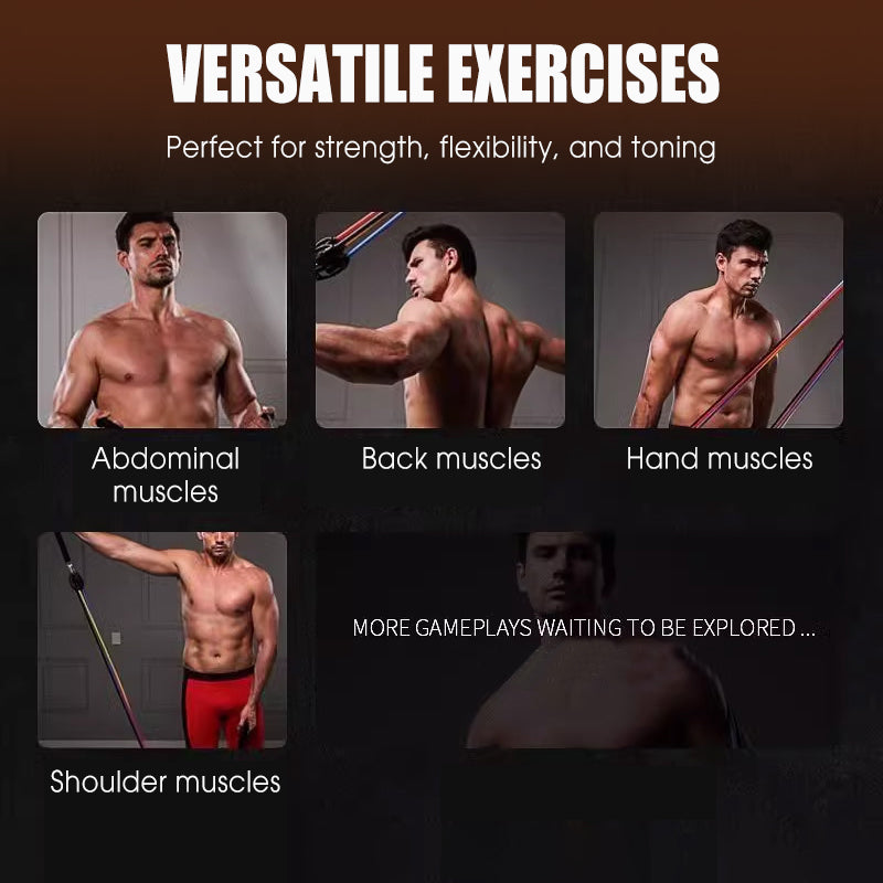 🔥Solange der Vorrat reicht 50 % Rabatt!🎉13-teiliges Widerstandsbandset mit Griff für das Heimfitnessstudio🏋️‍♂️