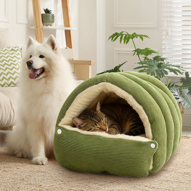 🐾 50% RABATT! 🧸 Plüsch-Höhle für Haustiere – Warm & kuschelig ✨