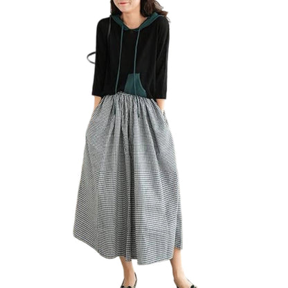 Damen Freizeit-Hose mit elastischem Bund und weiten Beinen