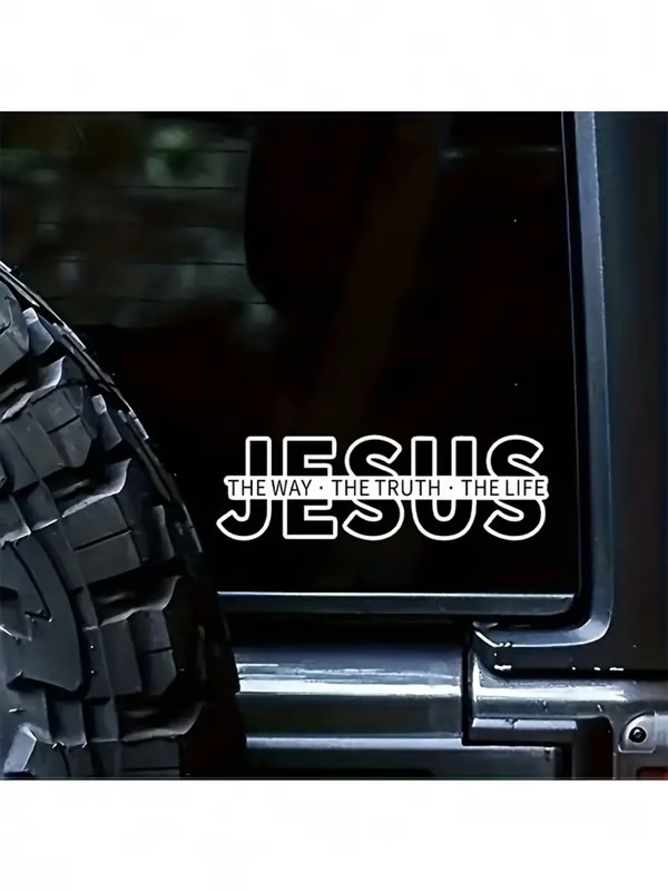 🔥🔥Jesus – Der Weg, die Wahrheit, das Leben Christlicher Vinyl-Aufkleber für Autos
