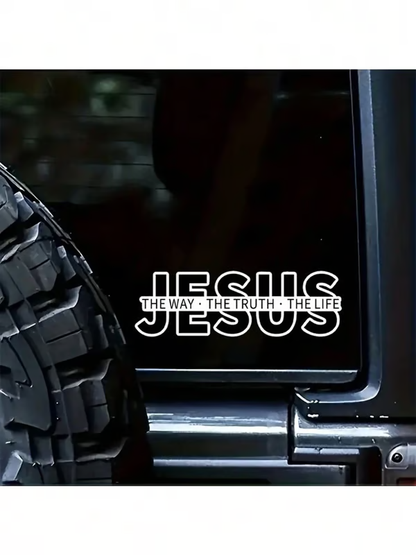 🔥🔥Jesus – Der Weg, die Wahrheit, das Leben Christlicher Vinyl-Aufkleber für Autos