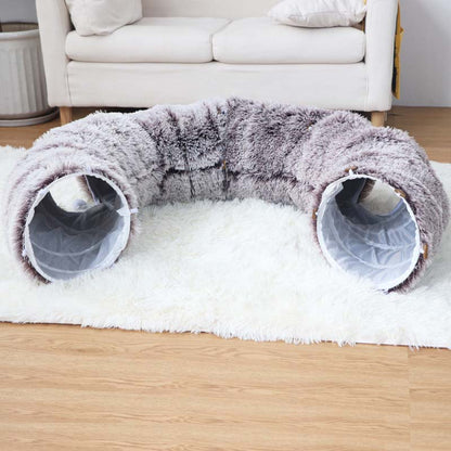 🐱2-in-1 faltbares Indoor-Soft-Rund-Katzenhöhlbett💎50 % Rabatt💎