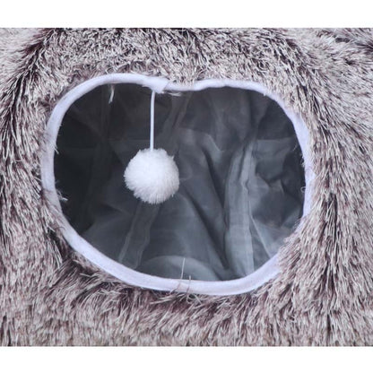 🐱2-in-1 faltbares Indoor-Soft-Rund-Katzenhöhlbett💎50 % Rabatt💎