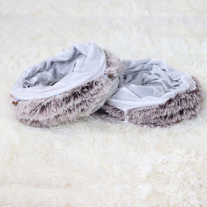 🐱2-in-1 faltbares Indoor-Soft-Rund-Katzenhöhlbett💎50 % Rabatt💎