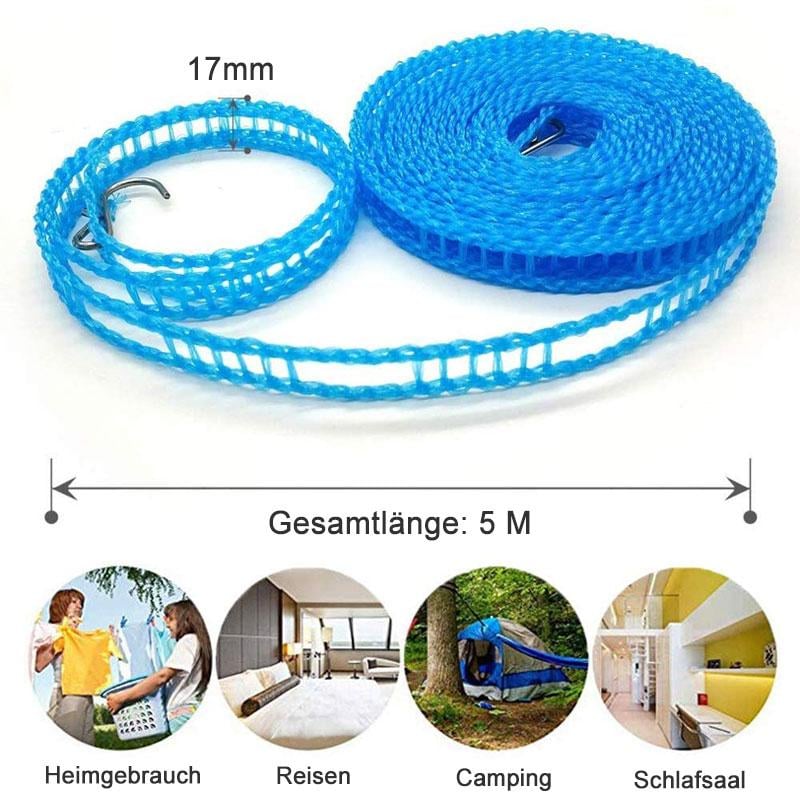 🧺 50% RABATT! 🔥 Rutschfeste Wäscheleine – Langlebig & UV-beständig – Perfekt für Balkon, Garten oder Waschküche – hält Kleidung sicher an Ort und Stelle ☀️