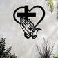 🎅🏻Weihnachtsverkauf🎁Elegante christliche Herz & Kreuz Wandkunst