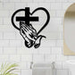 🎅🏻Weihnachtsverkauf🎁Elegante christliche Herz & Kreuz Wandkunst