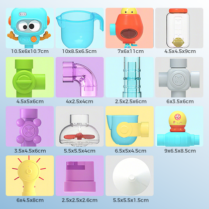 ✨Wasserwerk-Rohr-Badespielset für Kinder