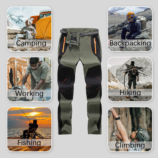🌀👖Winddichte, wasserdichte, warme Wanderhose mit elastischem Bund