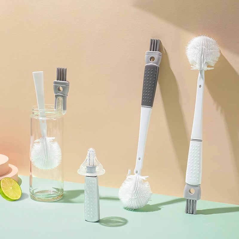 ✅50 % Rabatt🏆Abnehmbarer Silikon-Reinigungspinsel mit langem Griff