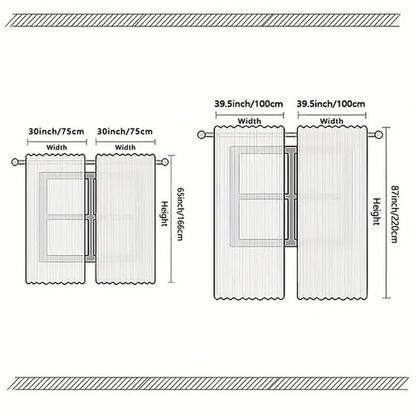 Weihnachts-Fenstervorhänge 2-teiliges Set für die Wohnungsdekoration