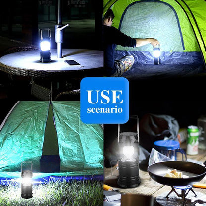 🧰3-in-1-Campinglaterne mit LED-Flamme