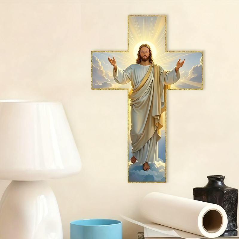 Retro-Wandkreuz mit Jesus Christus