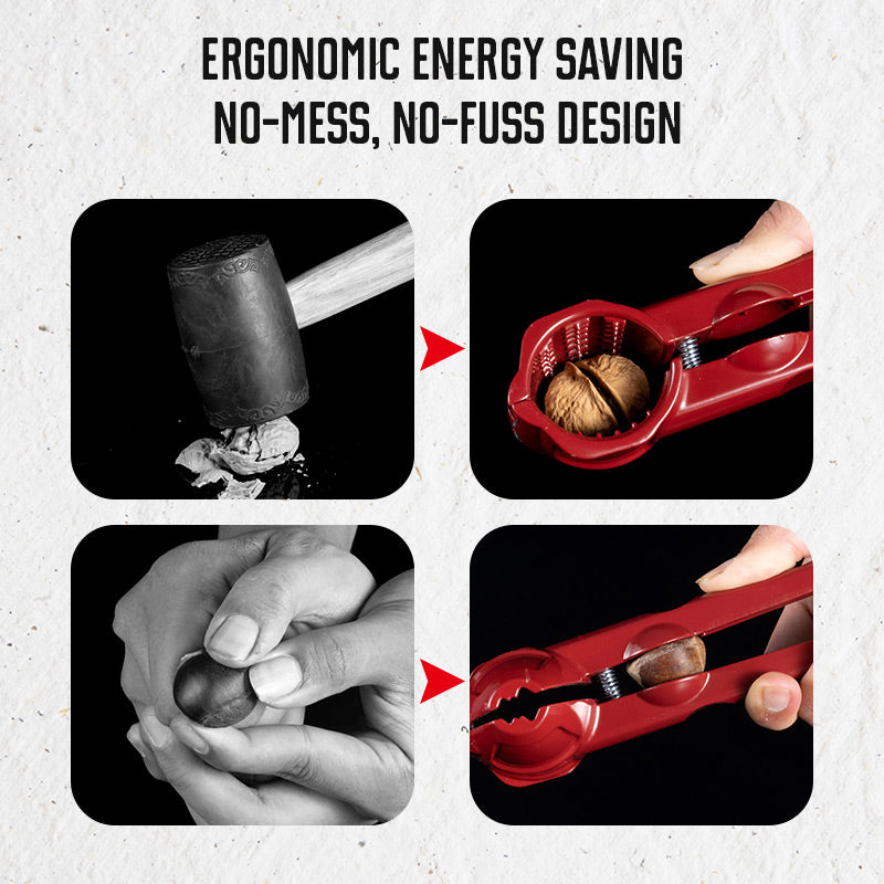 🔥 35 % RABATT! ✨ Leichter manueller Nussknacker – Spritzschutz, Aluminium und Edelstahl, einfach zu verwenden für Nüsse und Mandeln 🥜⚙️