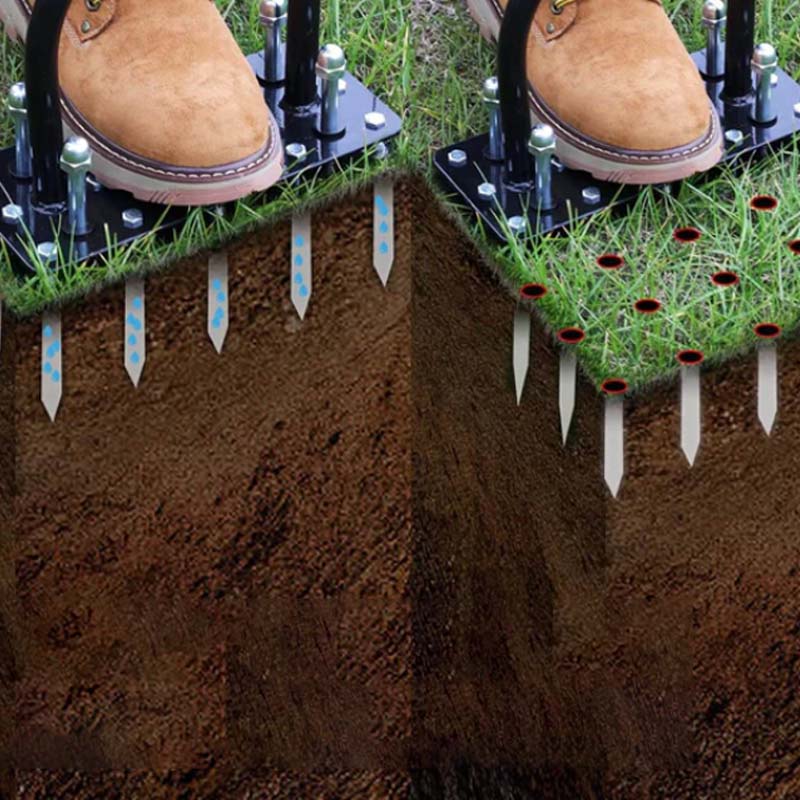 🌱 Rasenlüfter mit Spikes - 5-fach verstellbare Tiefen für gesündere Wurzeln & perfekten Luftaustausch 🔧🍃