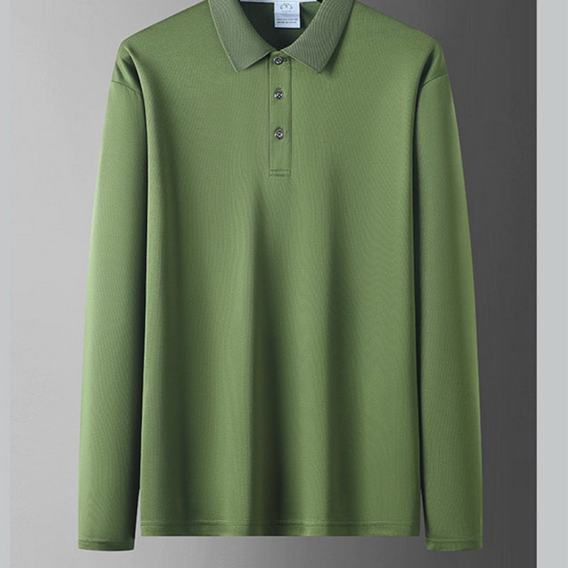 Herren einfarbiges Business-Casual-Oberteil mit Kragen