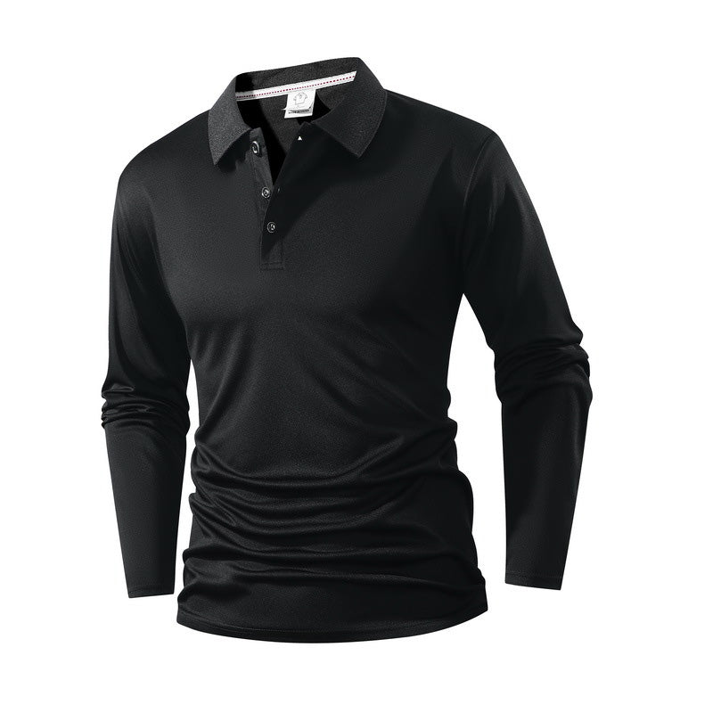 Herren einfarbiges Business-Casual-Oberteil mit Kragen