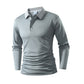 Herren einfarbiges Business-Casual-Oberteil mit Kragen