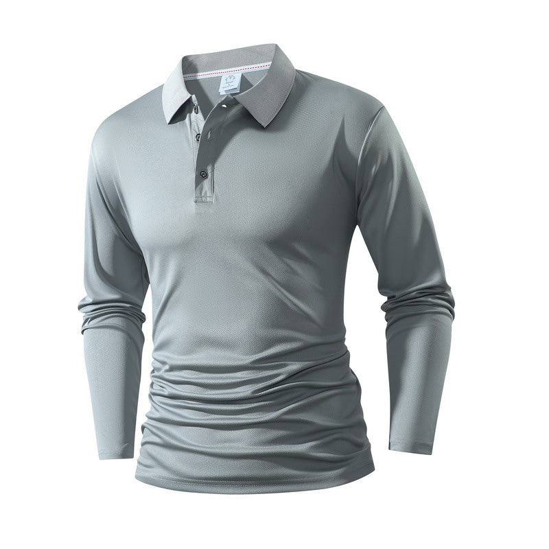 Herren einfarbiges Business-Casual-Oberteil mit Kragen