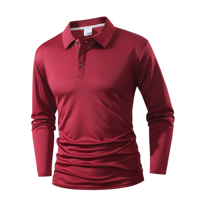Herren einfarbiges Business-Casual-Oberteil mit Kragen