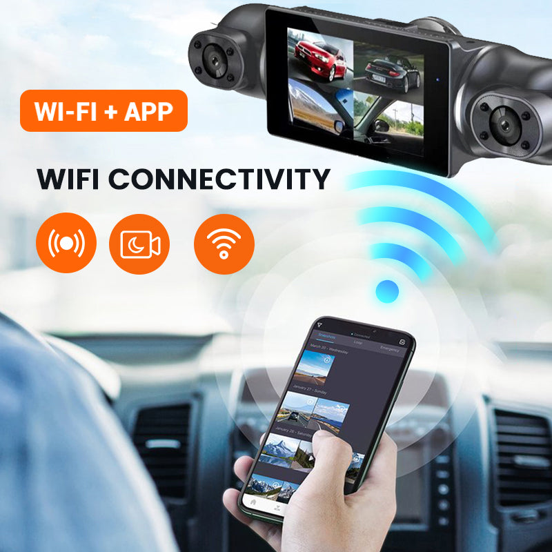 4-Lens HD Night Vision Dash Cam