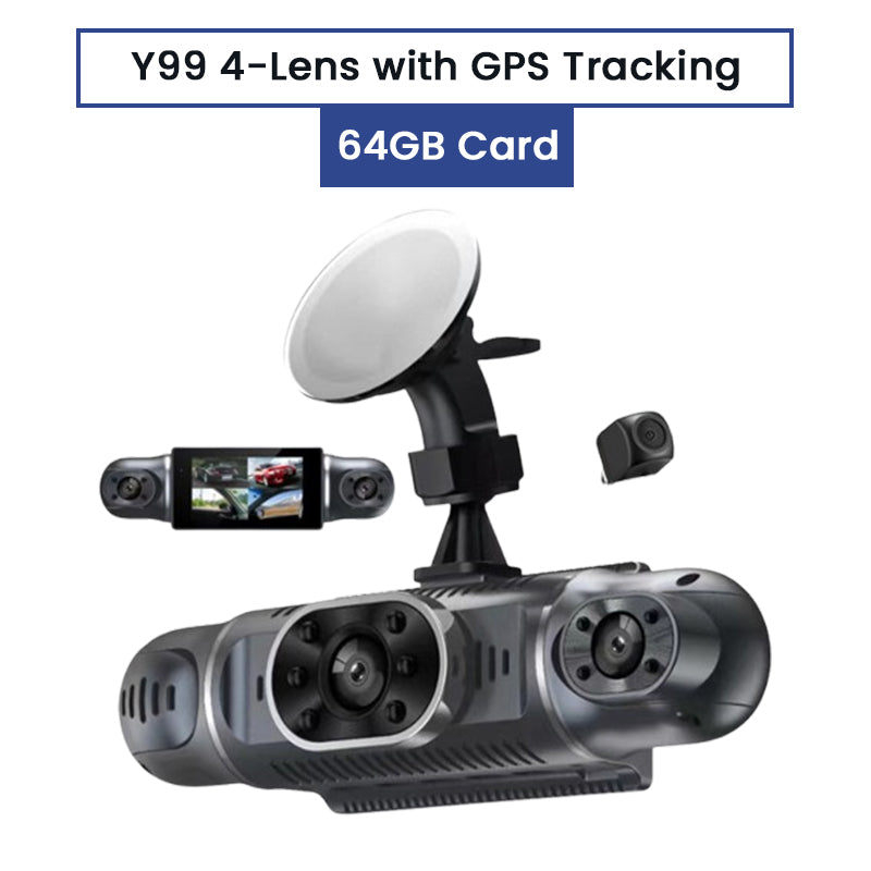 4-Lens HD Night Vision Dash Cam