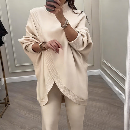 2-teiliges Oversize-Set aus Pullover und Hose für Damen