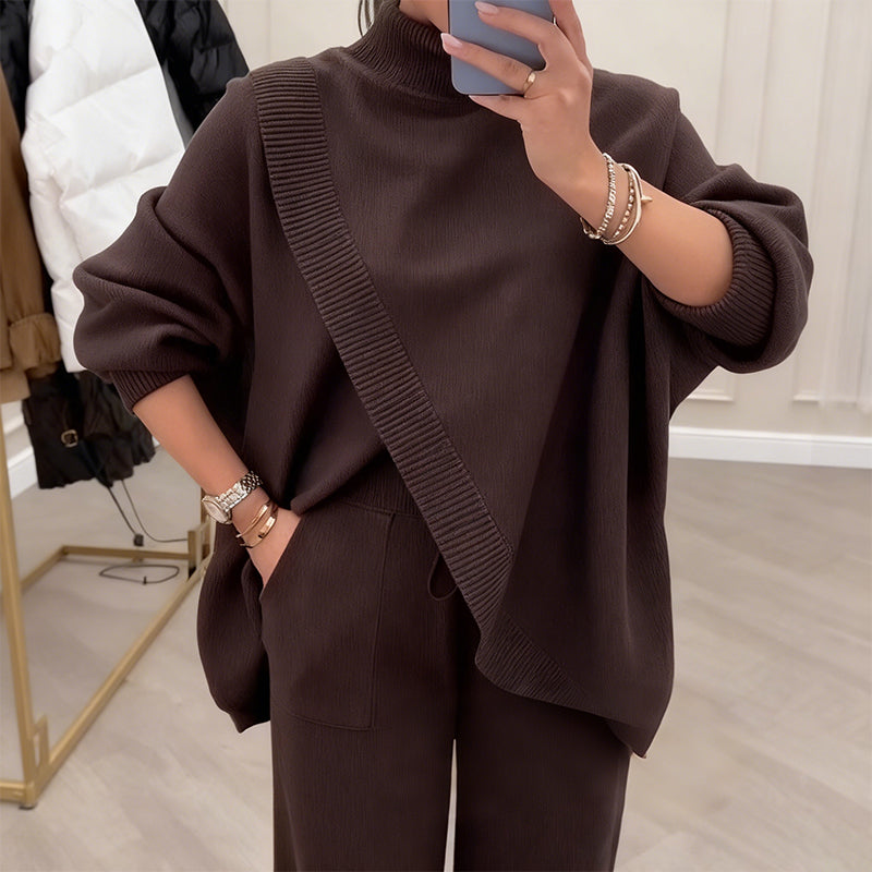 2-teiliges Oversize-Set aus Pullover und Hose für Damen