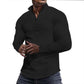 Herren Sweatshirt mit Stehkragen, Halbzip und Langarm