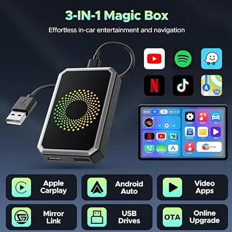 💎 -50% AUF DIE CARPLAY-ANSCHLUSSBOX! 💎 3-in-1 System, Drahtlos & Plug-and-Play für Ihren Auto-Bildschirm ✨