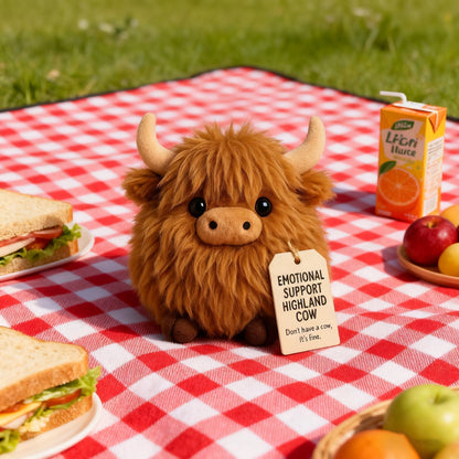 🔥Weihnachtsangebot: 50 % Rabatt!!🔥 Plüschtier „Motivational Support Highland Cow“ 🎉