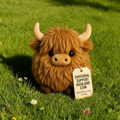 🔥Weihnachtsangebot: 50 % Rabatt!!🔥 Plüschtier „Motivational Support Highland Cow“ 🎉