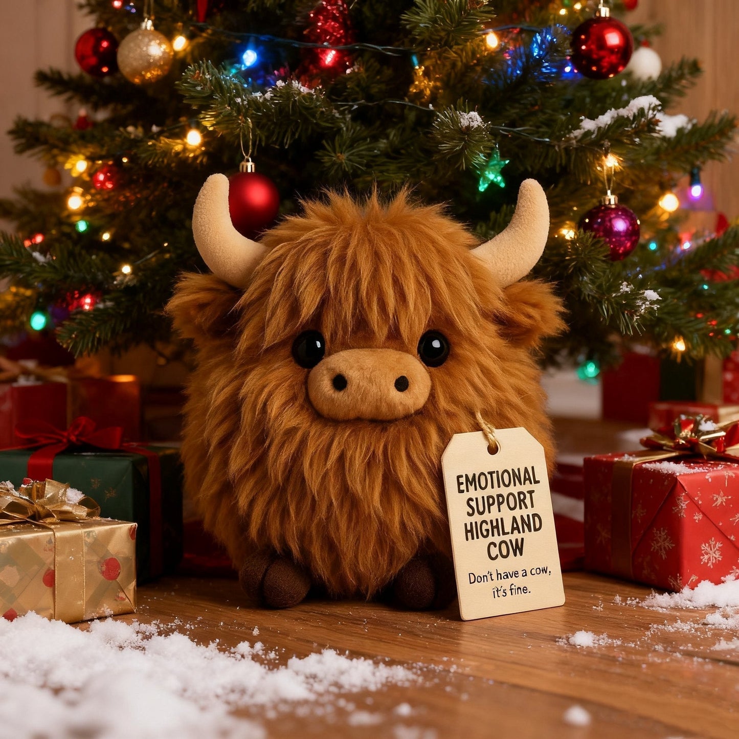 🔥Weihnachtsangebot: 50 % Rabatt!!🔥 Plüschtier „Motivational Support Highland Cow“ 🎉