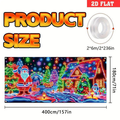 🎄UV-fluoreszierendes Weihnachtsbanner