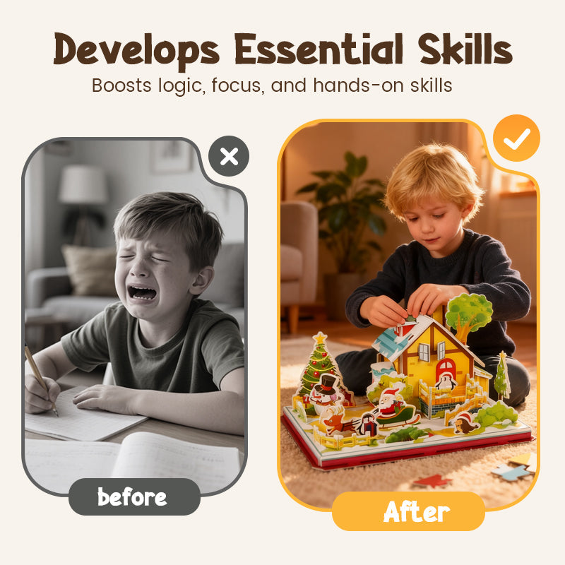 3D DIY Weihnachts-Puzzle-Set