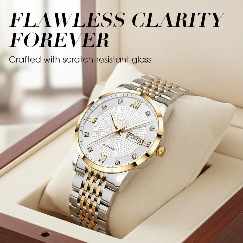 💼⌚Herrenuhr aus Edelstahl, wasserdicht, Business-Modell