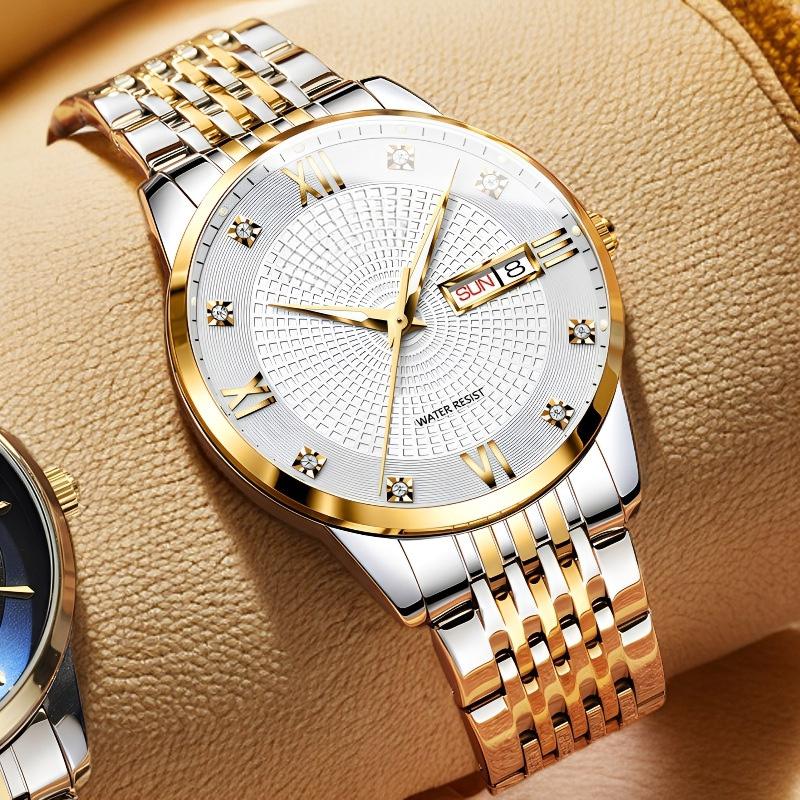 💼⌚Herrenuhr aus Edelstahl, wasserdicht, Business-Modell