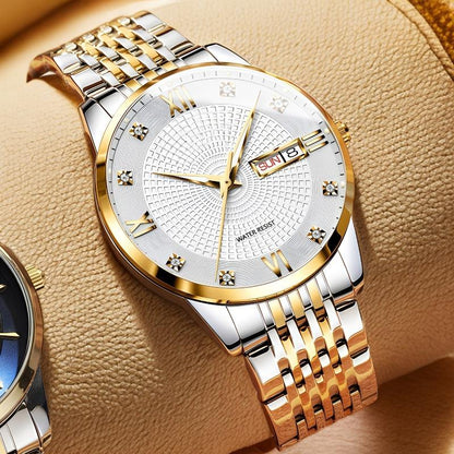 💼⌚Herrenuhr aus Edelstahl, wasserdicht, Business-Modell