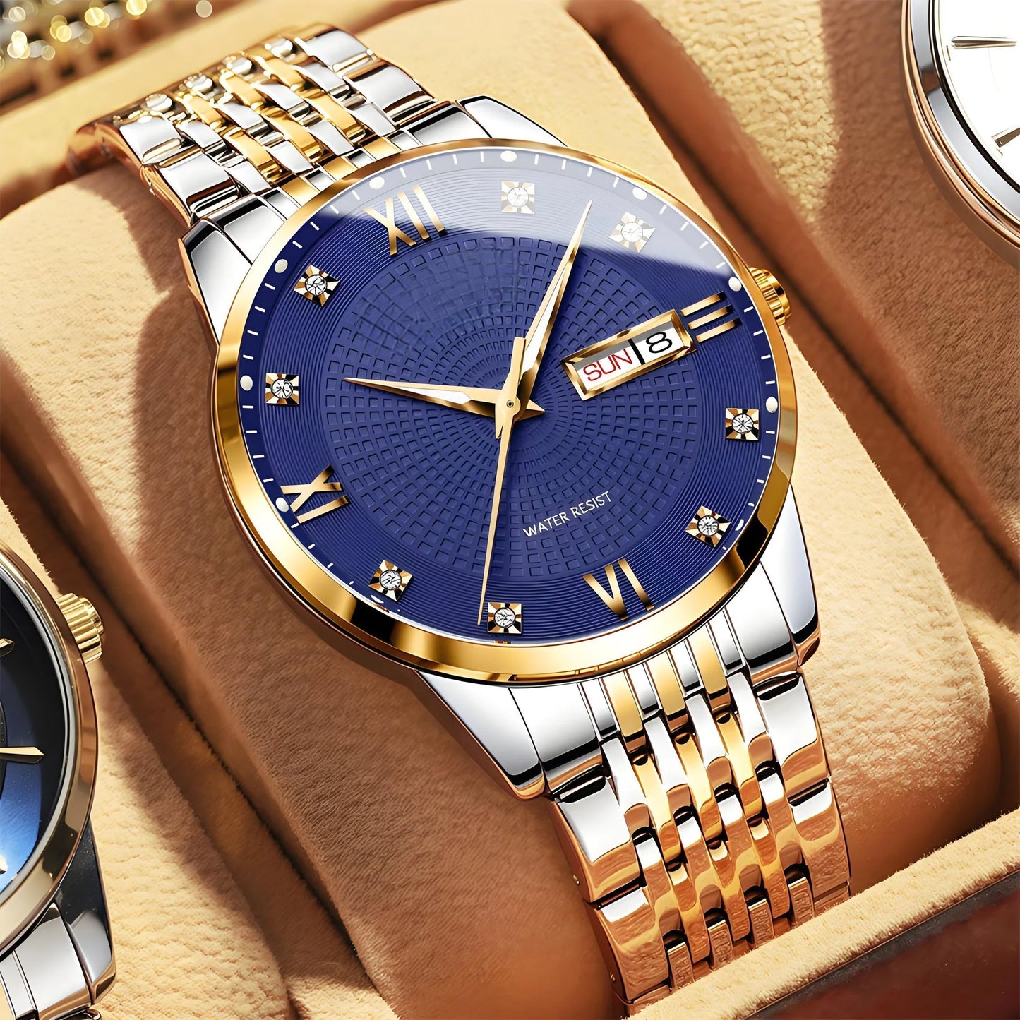 💼⌚Herrenuhr aus Edelstahl, wasserdicht, Business-Modell