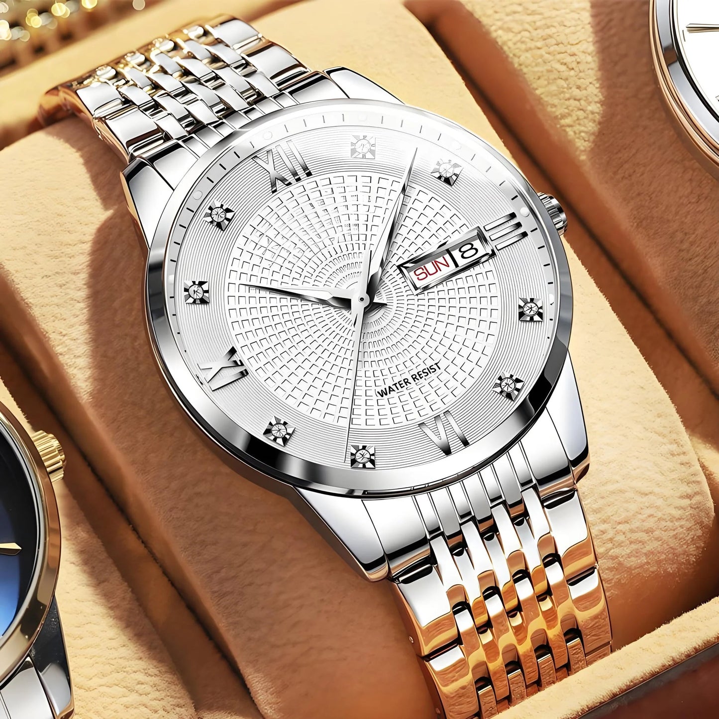 💼⌚Herrenuhr aus Edelstahl, wasserdicht, Business-Modell