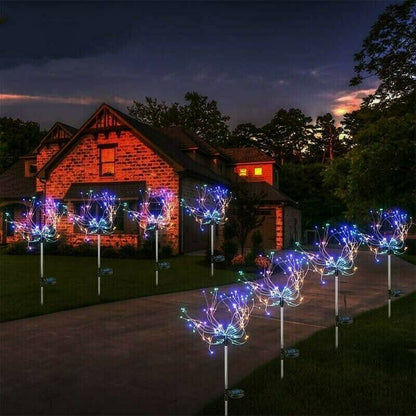🔥💡WASSERDICHTE SOLARGARTENLEUCHTE - 7 Farben & Automatischer Dämmerungssensor, Schafft Magische Atmosphäre im Garten🌟🌳