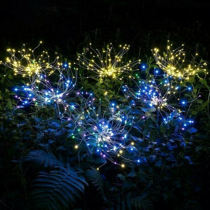 🔥💡WASSERDICHTE SOLARGARTENLEUCHTE - 7 Farben & Automatischer Dämmerungssensor, Schafft Magische Atmosphäre im Garten🌟🌳