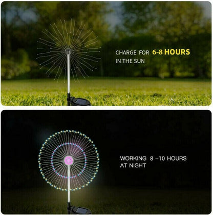 🔥💡WASSERDICHTE SOLARGARTENLEUCHTE - 7 Farben & Automatischer Dämmerungssensor, Schafft Magische Atmosphäre im Garten🌟🌳