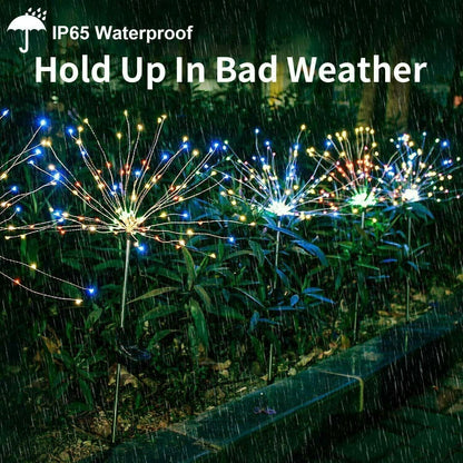 🔥💡WASSERDICHTE SOLARGARTENLEUCHTE - 7 Farben & Automatischer Dämmerungssensor, Schafft Magische Atmosphäre im Garten🌟🌳