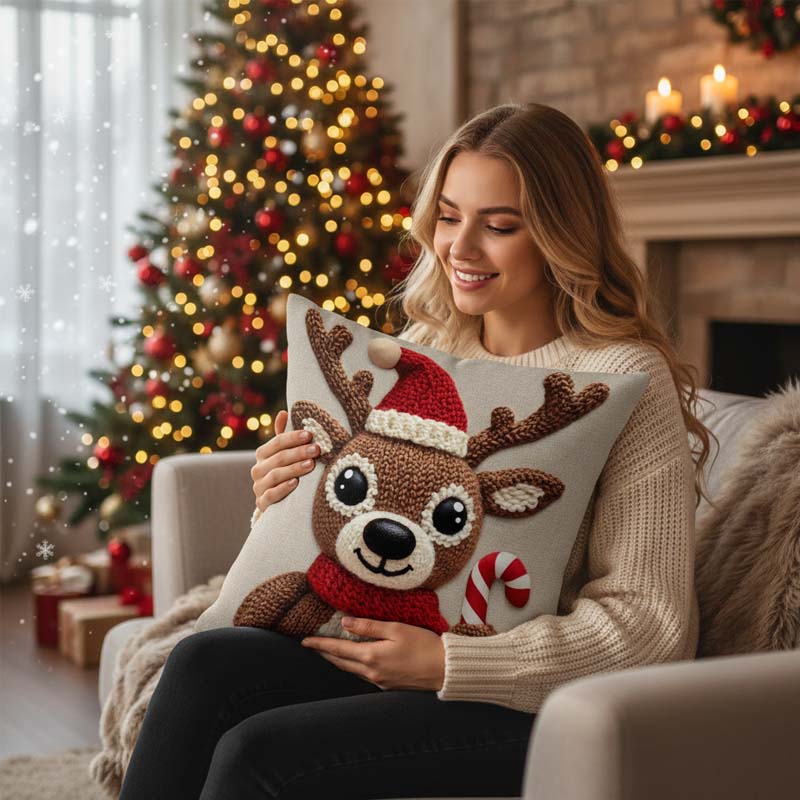 🎄Festlicher Weihnachtsfigur-Kissenbezug