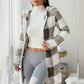 🍂🧥Karierte Kapuzenjacke für Damen mit Reißverschluss
