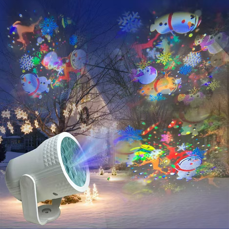 🔥🎄 Magischer USB-LED-Projektor für Weihnachten – Über 12 festliche Muster, einfache Einrichtung (Plug & Play) für Heim- und Partydekorationen