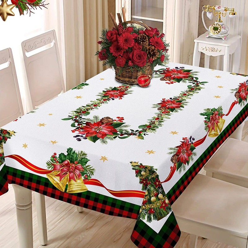 🔥Solange der Vorrat reicht 50 % Rabatt!🎅🏻 Waterproof Rectangular Christmas Tablecloth