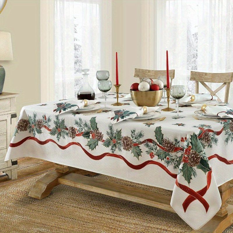 🔥Solange der Vorrat reicht 50 % Rabatt!🎅🏻 Waterproof Rectangular Christmas Tablecloth